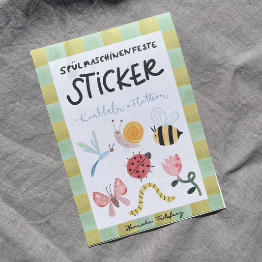 Spülmaschinenfeste Sticker Insekten