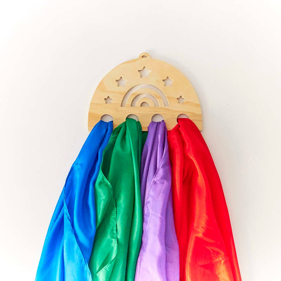 Großes Display für Spieltücher, Regenbogen