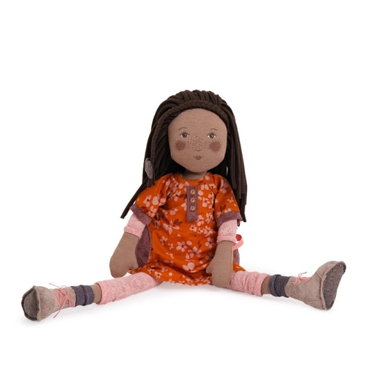 Stoffpuppe Rosalies, Camélia 45cm