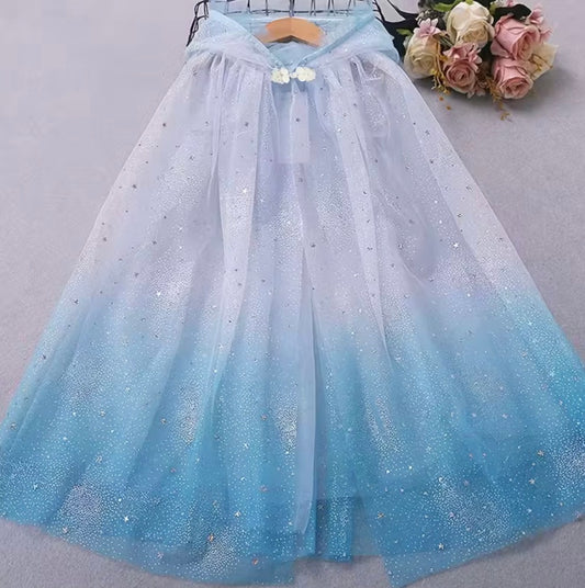 Kostüm Umhang Eisblau