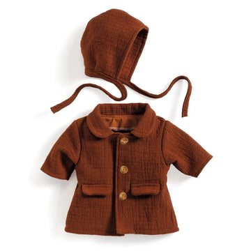 Pomea Puppenkleidung Mantel braun