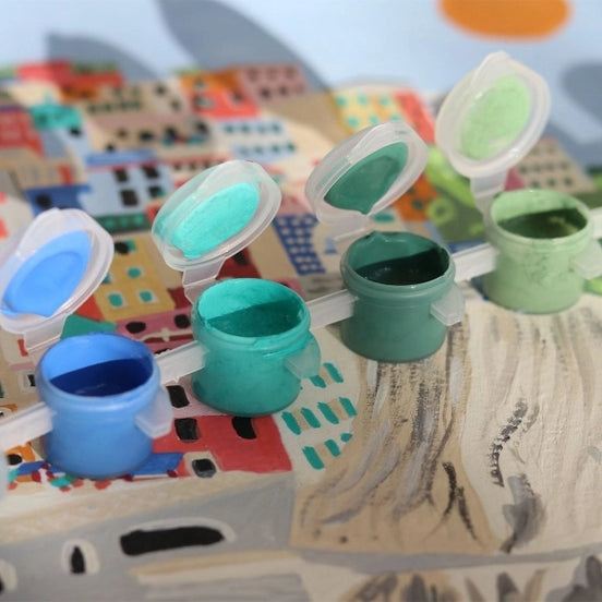 DIY Set Malen nach Zahl CINQUE TERRE • für Erwachsenen