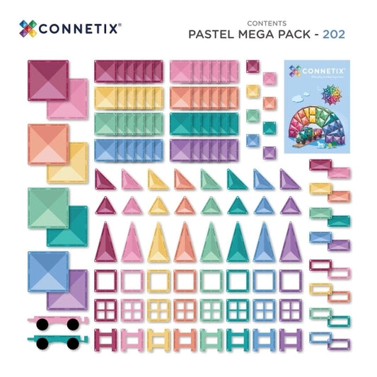 Creative Magnetbausteine Pastel MEGA PACK - 202 Teile