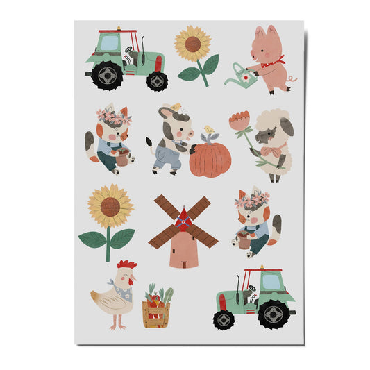 Bio Tattoos für Kinder, Bauernhof