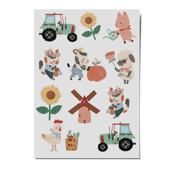 Bio Tattoos für Kinder, Bauernhof