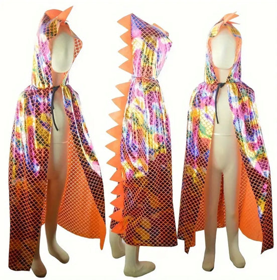 Kostüm Umhang Dino, orange