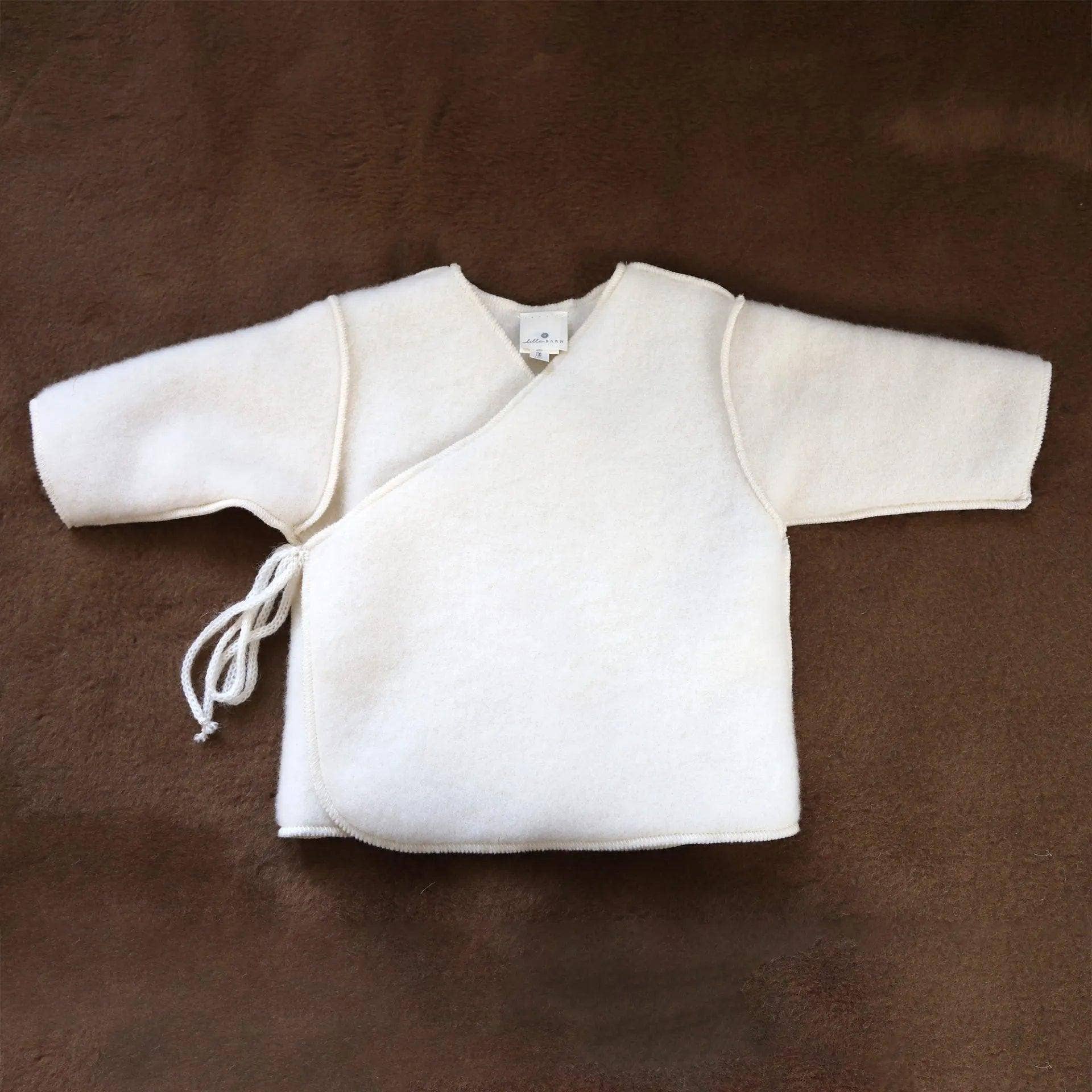 Wollfleece Wickeljacke, Creme