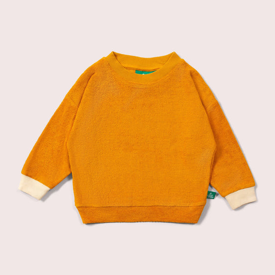 Frottee Pullover, gold