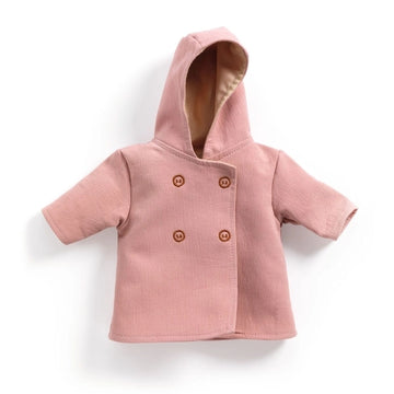 Pomea Puppenkleidung Mantel rosa