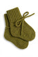 Booties aus Merinowolle (0-6 Mo), Moos
