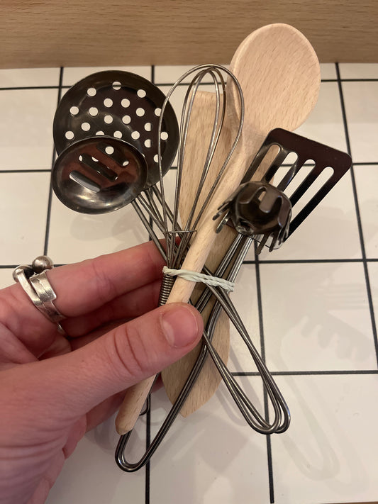 Koch-Utensilien für die Spielküche 7-teilig