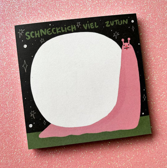 Notizblock Schnecklich viel zu tun