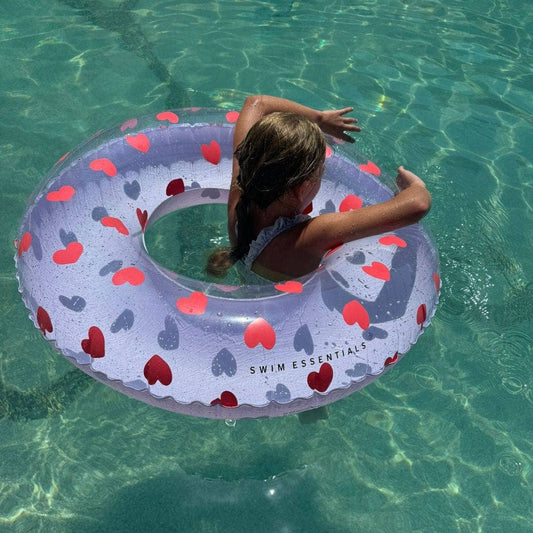 Schwimmring Lila Herzen Ø90cm