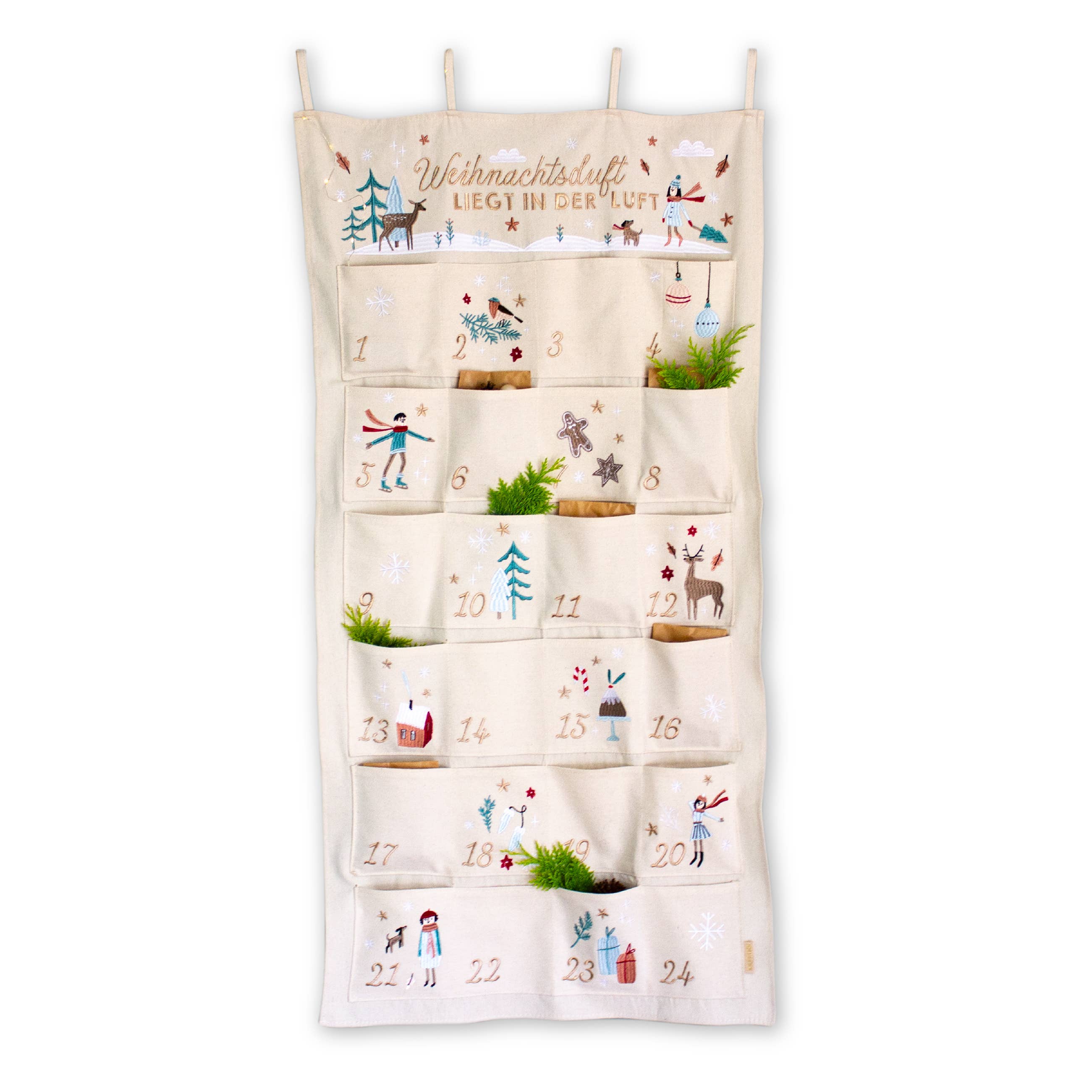Adventskalender aus Stoff