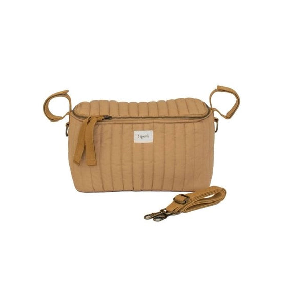 2-in-1 Kinderwagentasche gesteppt, Mustard