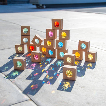 Kaleidoskop Bausteine aus Holz & Acryl