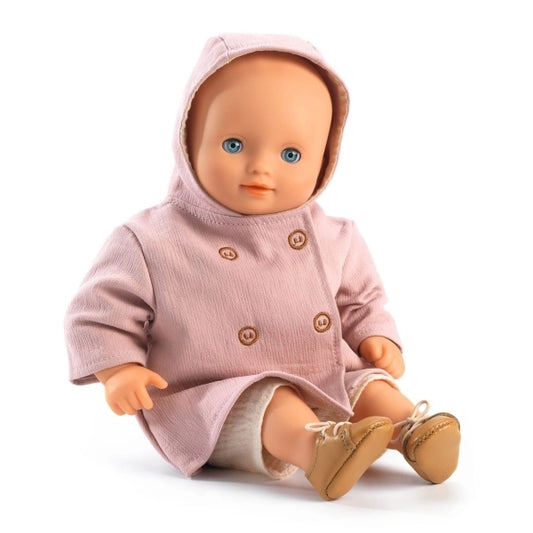 Pomea Puppenkleidung Mantel rosa