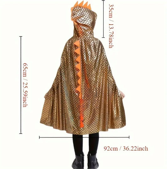 Kostüm Umhang Dino, orange