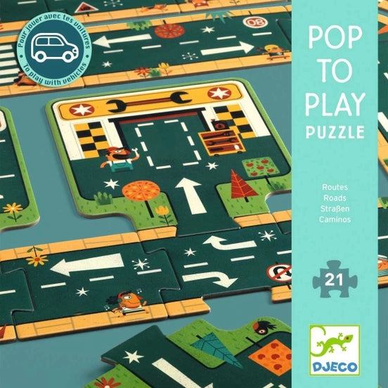 Bodenpuzzle Straßen, 21 Teile