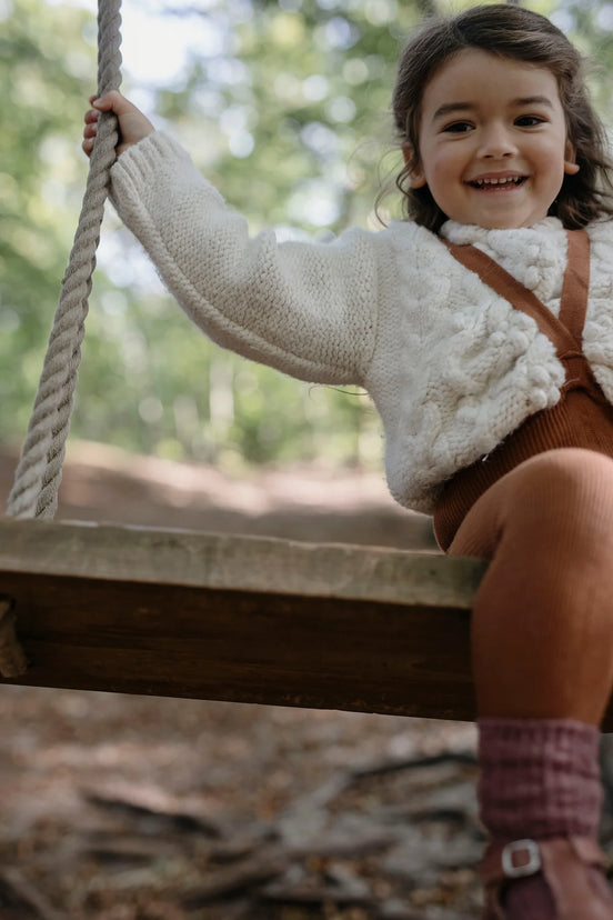 Legging mit Trägern, Cinnamon footless