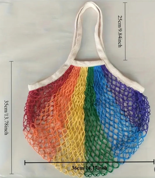 Netztasche Regenbogen