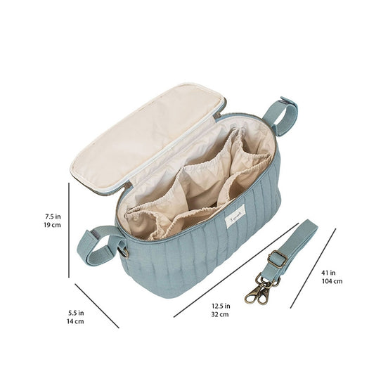 2-in-1 Kinderwagentasche gesteppt, Balsam Green