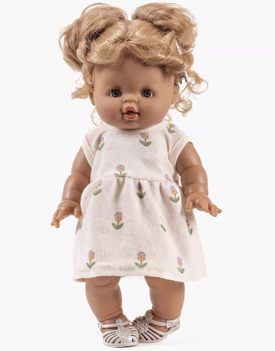Kleid aus Frottee, Fleurs douce „Émile & Ida“