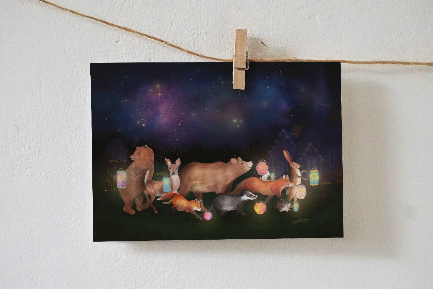 Postkarte Laterne