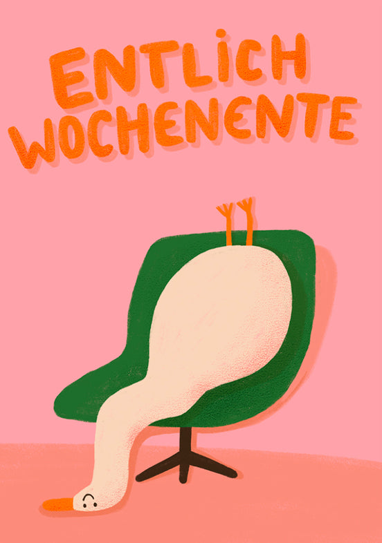 Postkarte Entlich Wochenente
