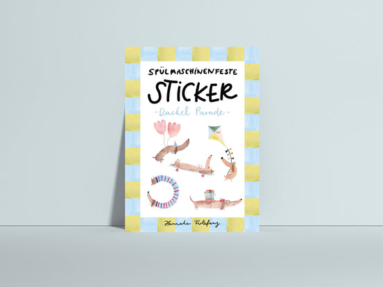Spülmaschinenfeste Sticker Dackel