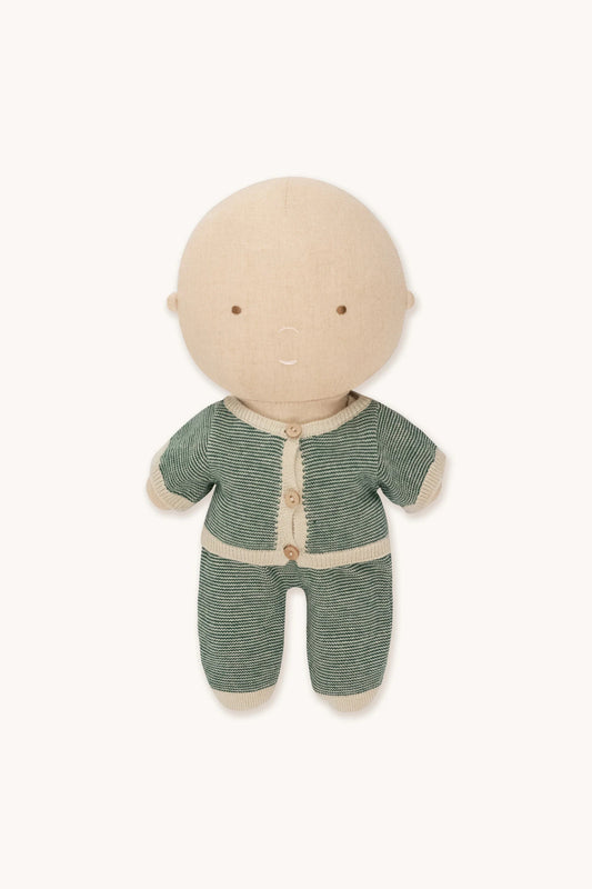 Gommu Cardigan, gestreift grün