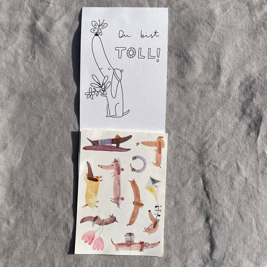 Spülmaschinenfeste Sticker Dackel