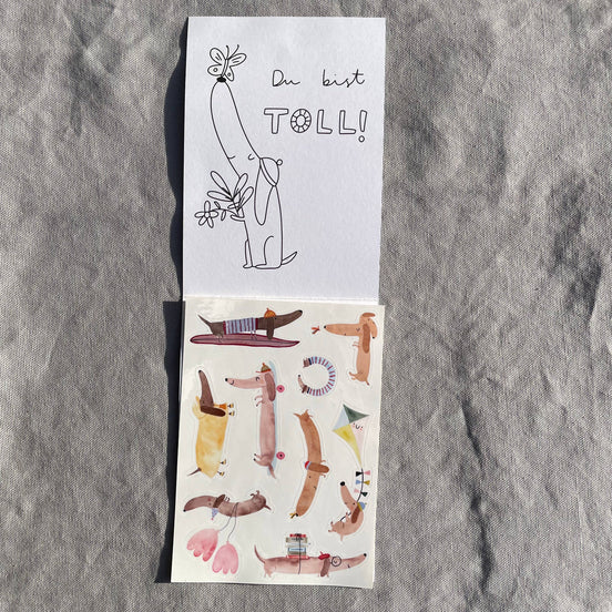 Spülmaschinenfeste Sticker Dackel