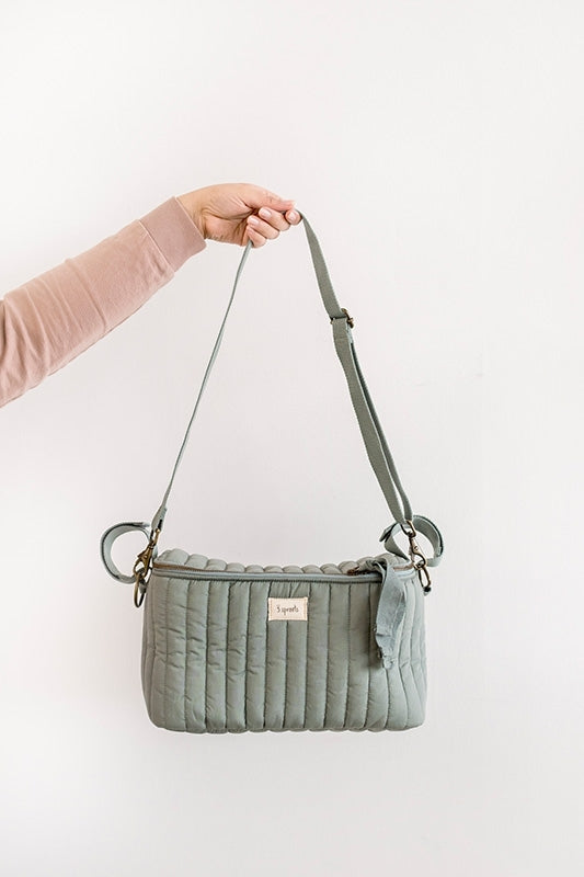 2-in-1 Kinderwagentasche gesteppt, Balsam Green