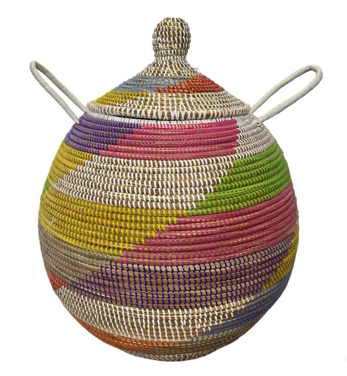 Korb mit Deckel XL, bunt 28 x 38 cm
