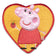 Aufnäher zum Aufbügeln, Peppa Wutz mit Erdbeer