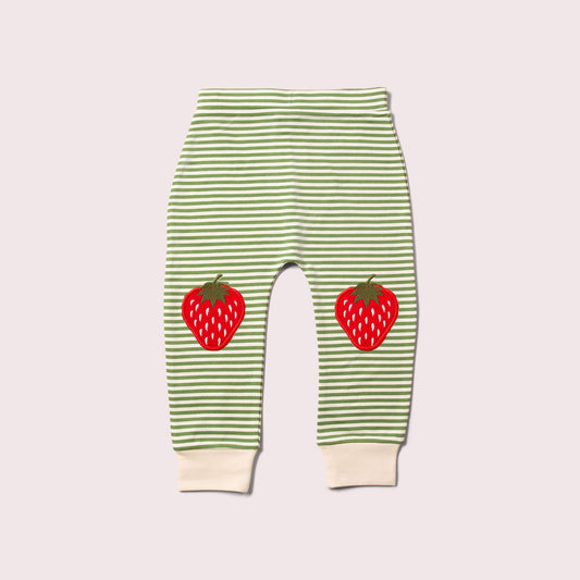 Hose mit Knieverstärkung, gestreift mit Erdbeeren (lieferbar ca. 20.5)