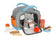 Katze mit Pflege-Set