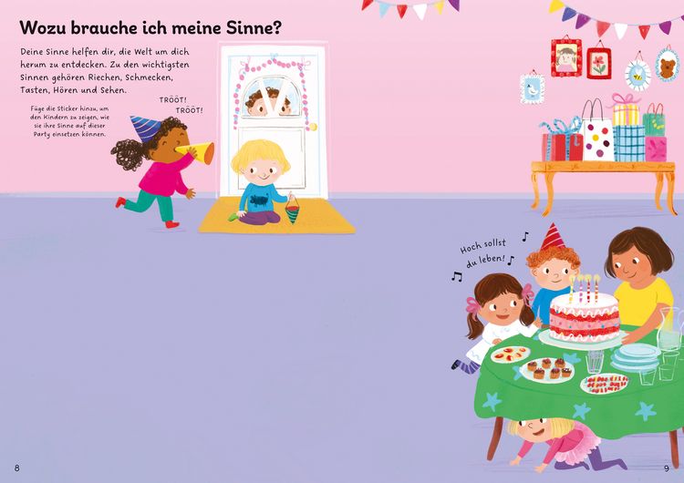 Mein Immer-wieder-Stickerbuch: Körper, Sinne und Gefühle
