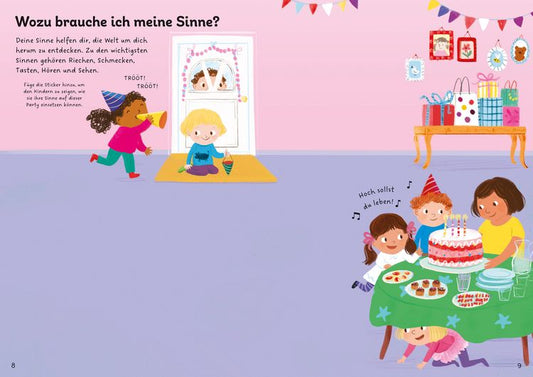 Mein Immer-wieder-Stickerbuch: Körper, Sinne und Gefühle