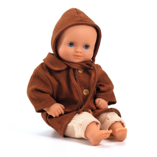 Pomea Puppenkleidung Mantel braun