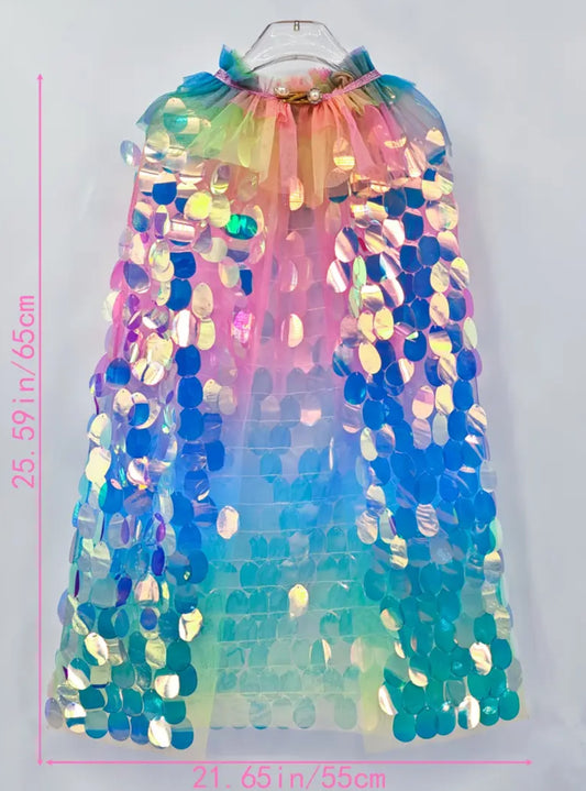 Kostüm Umhang, holographisch