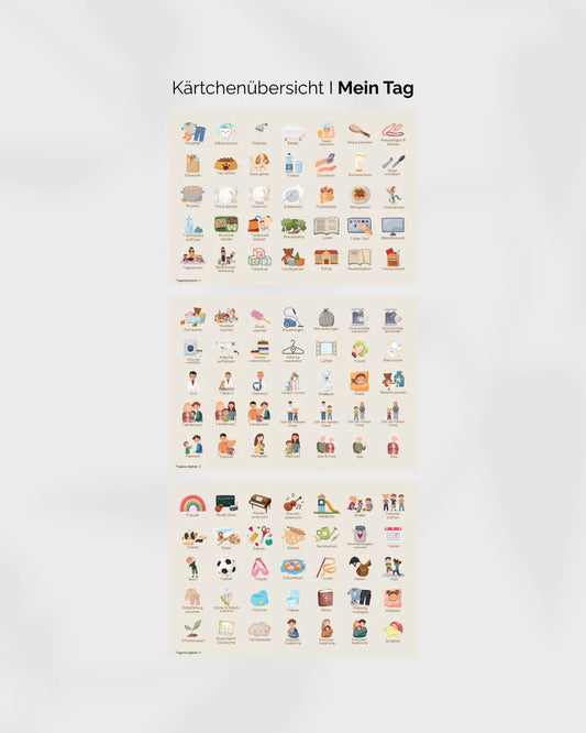 Set Tagesplaner Beige, inkl. 90 Kärtchen