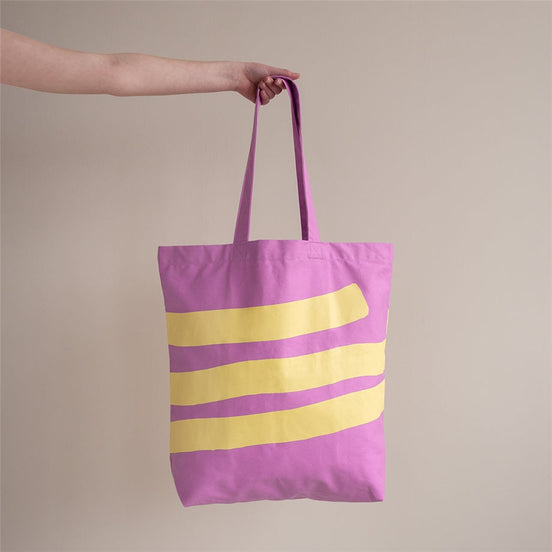 Shopper aus Baumwolle mit Streifen