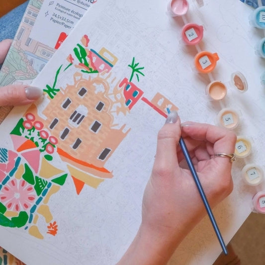 DIY Set Malen nach Zahl BARCELONA • für Erwachsenen