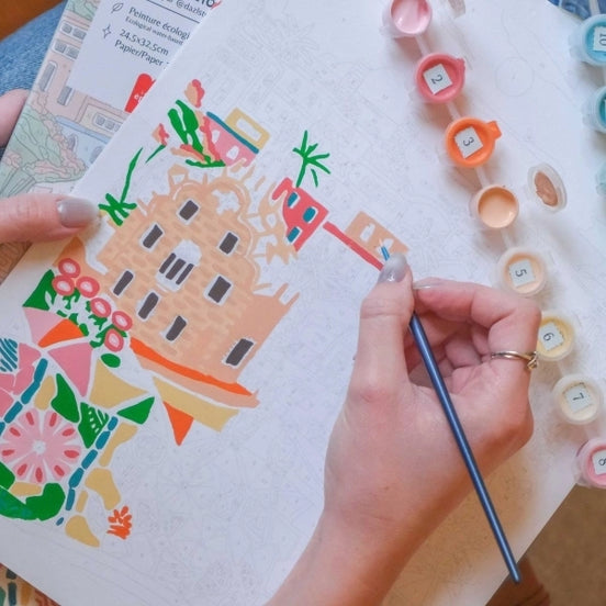 DIY Set Malen nach Zahl BARCELONA • für Erwachsenen