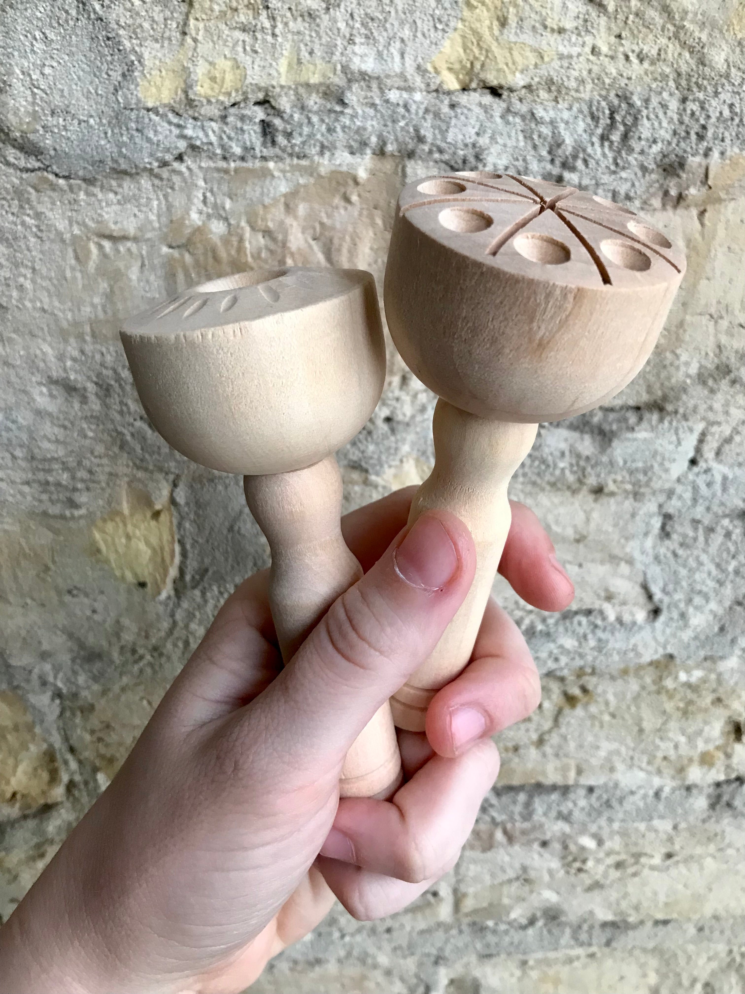 Holzstempel für Knete und Sand, 4er Set