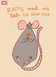 Postkarte Ratte Mal