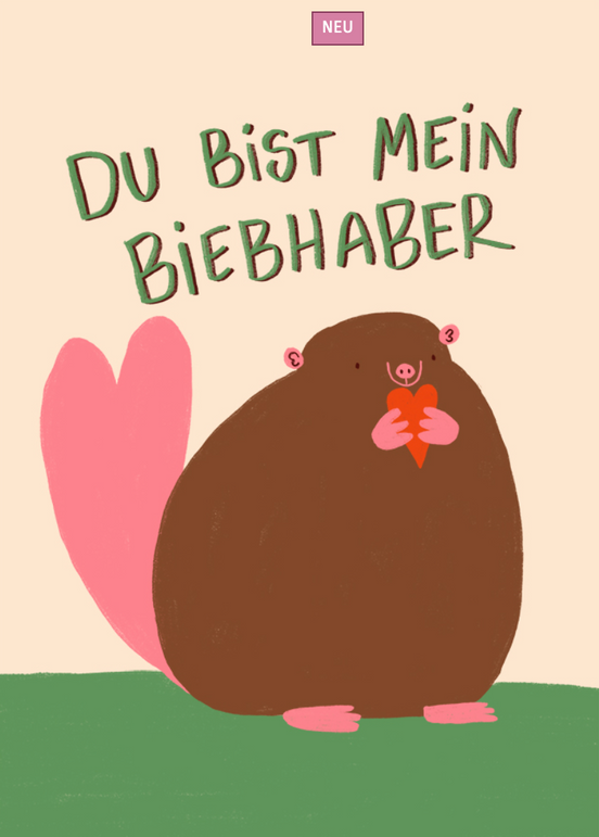 Postkarte Biebhaber