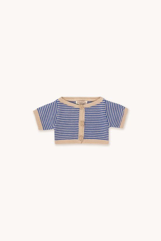 Gommu Cardigan, gestreift Blau